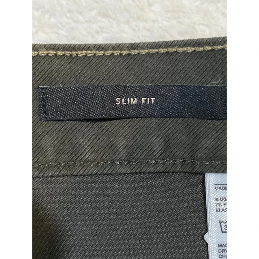 Banana Republic Traveler Pants Mens 30x32 Slim Fit Olive Green Twill NWT $110